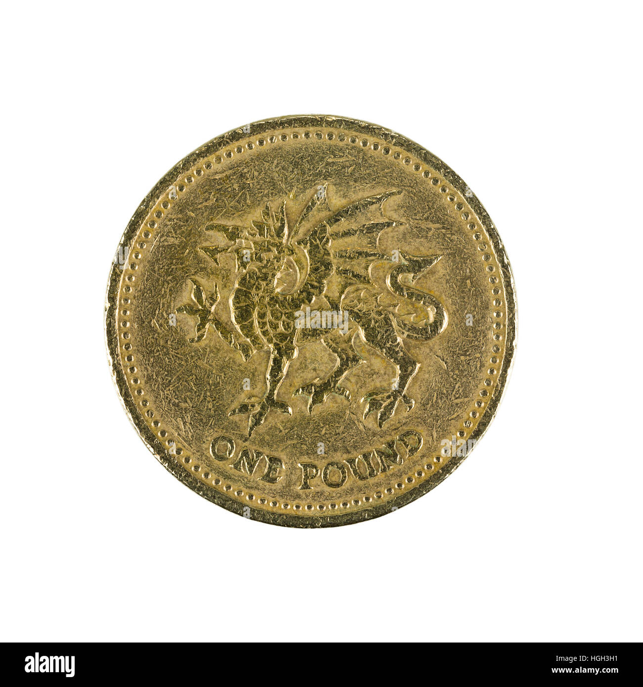 British one pound coin, 2000 Stock Photo