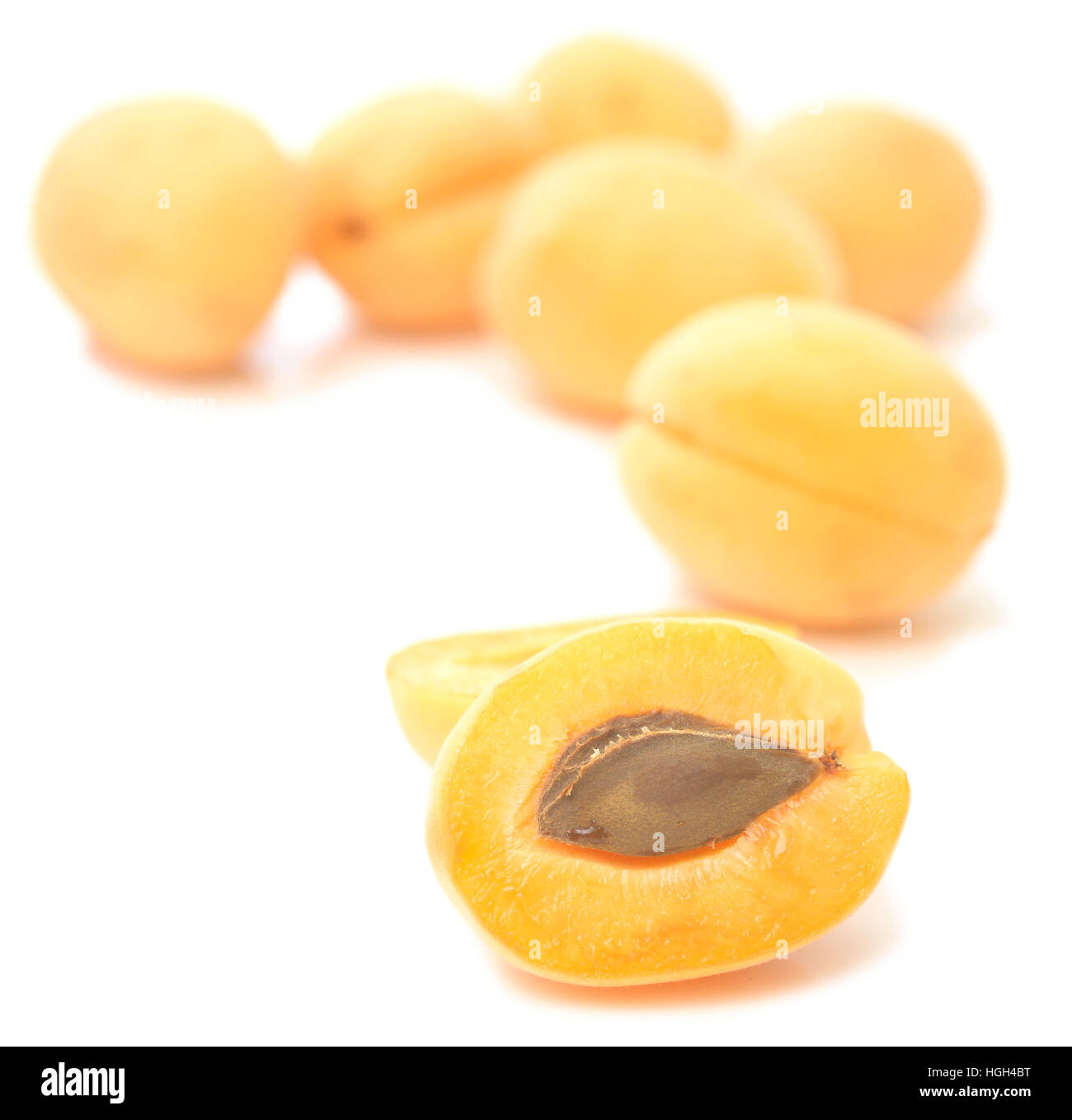 apricots isolated on white background Stock Photo - Alamy