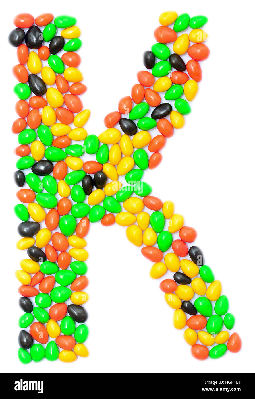 Letter, colored glaze isolated on white background Stock Photo - Alamy