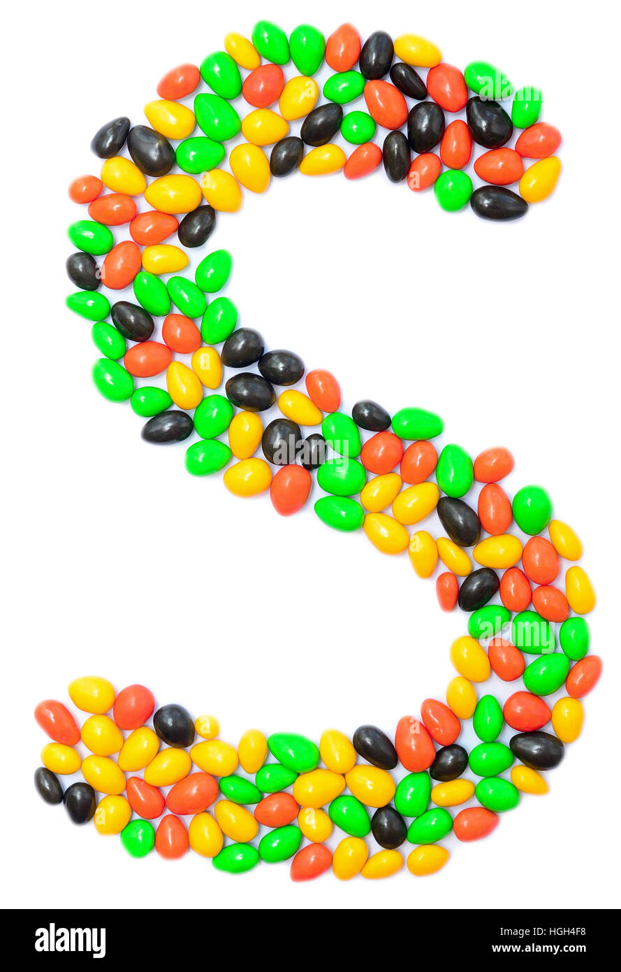 Letter, colored glaze isolated on white background Stock Photo - Alamy