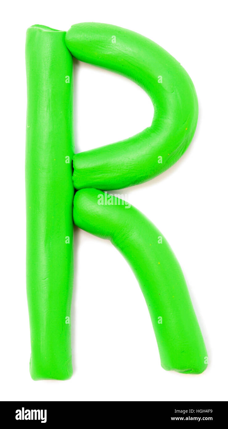 letter from plasticine on white Stock Photo
