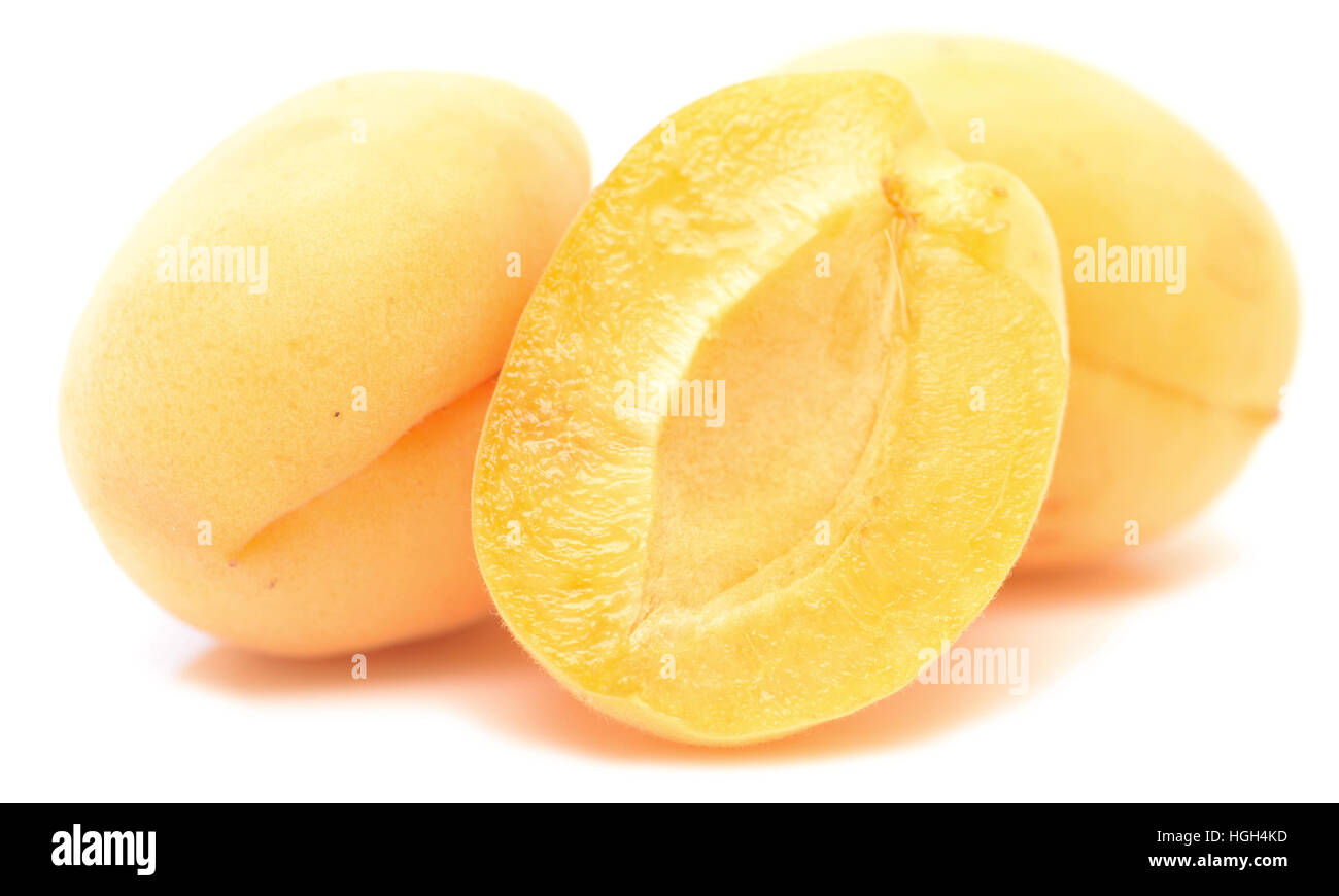 apricots isolated on white background Stock Photo - Alamy
