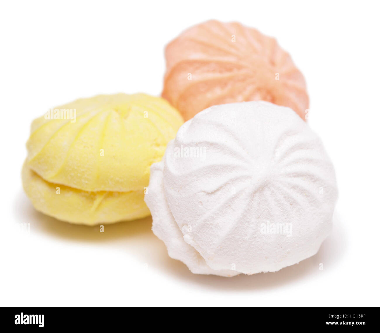 marshmallows isolated on white background Stock Photo - Alamy