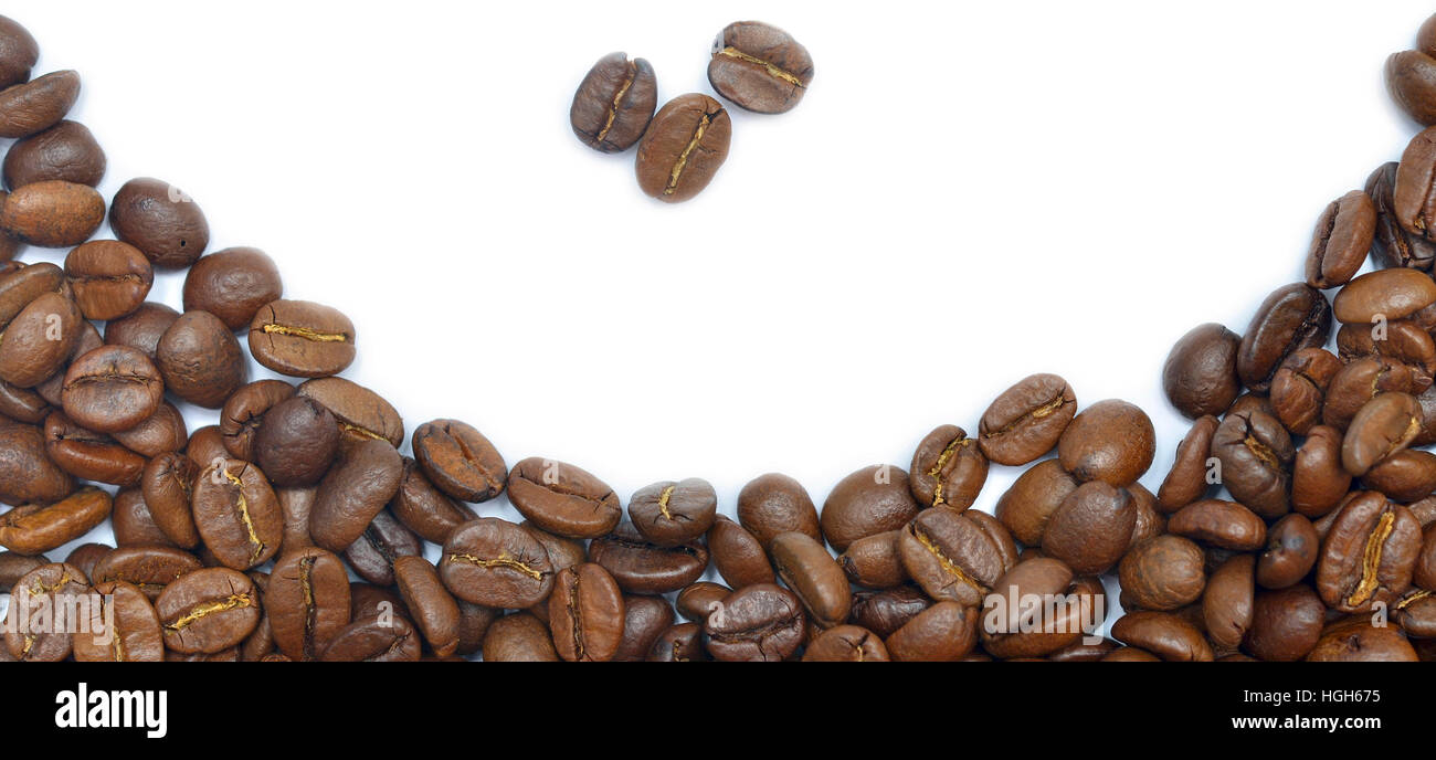coffee beans isolated on white background Stock Photo - Alamy