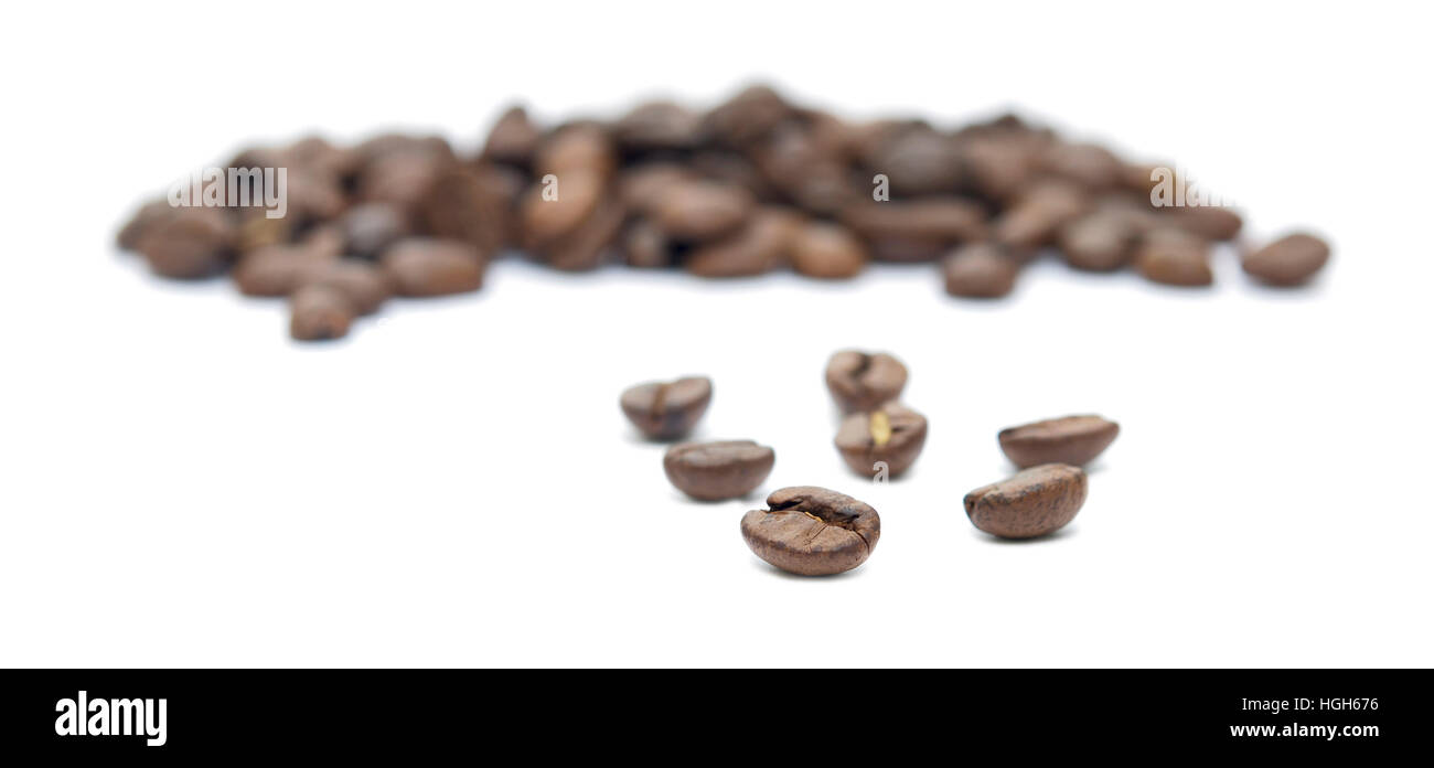 coffee beans isolated on white background Stock Photo - Alamy
