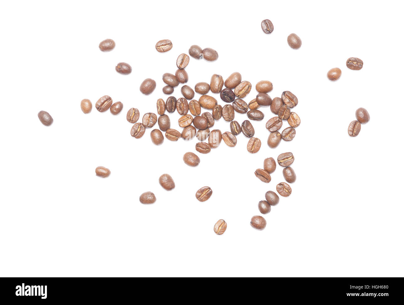 coffee beans isolated on white background Stock Photo - Alamy