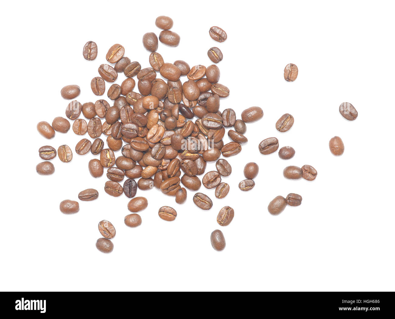 coffee beans isolated on white background Stock Photo - Alamy