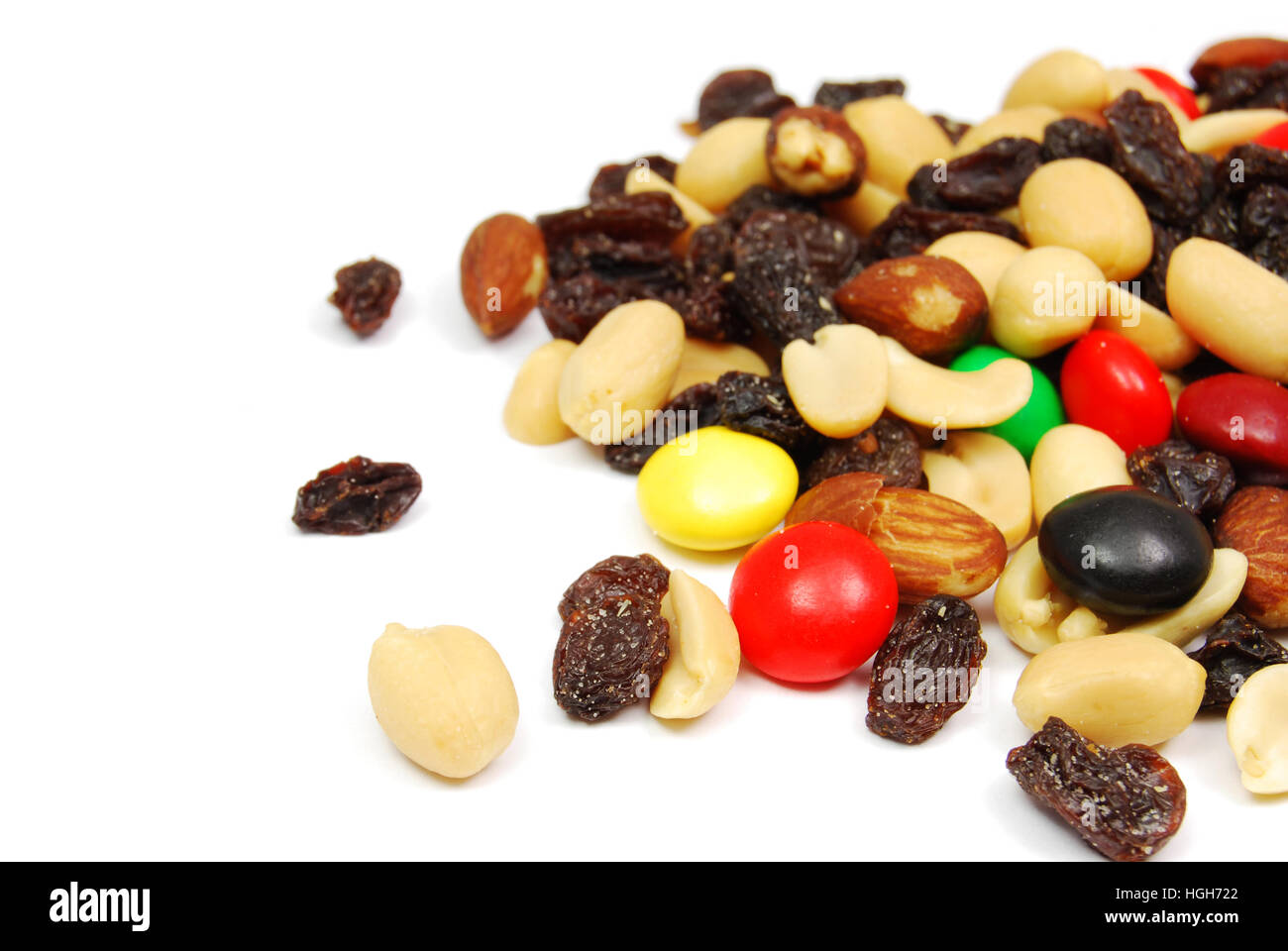 Scattered Trail Mix. Hiking snack combines protein, fiber, and sweets