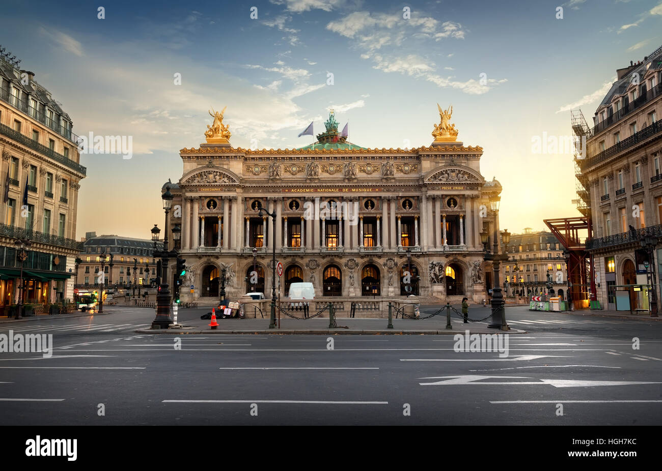 Palais or Opera Garnier & The National Academy of Music in Paris, France Stock Photo