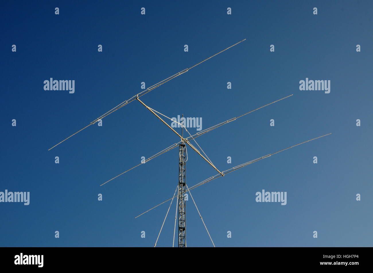 Radio antenna, signal, transmission, broadcasting, radiocommunications, radio Stock Photo
