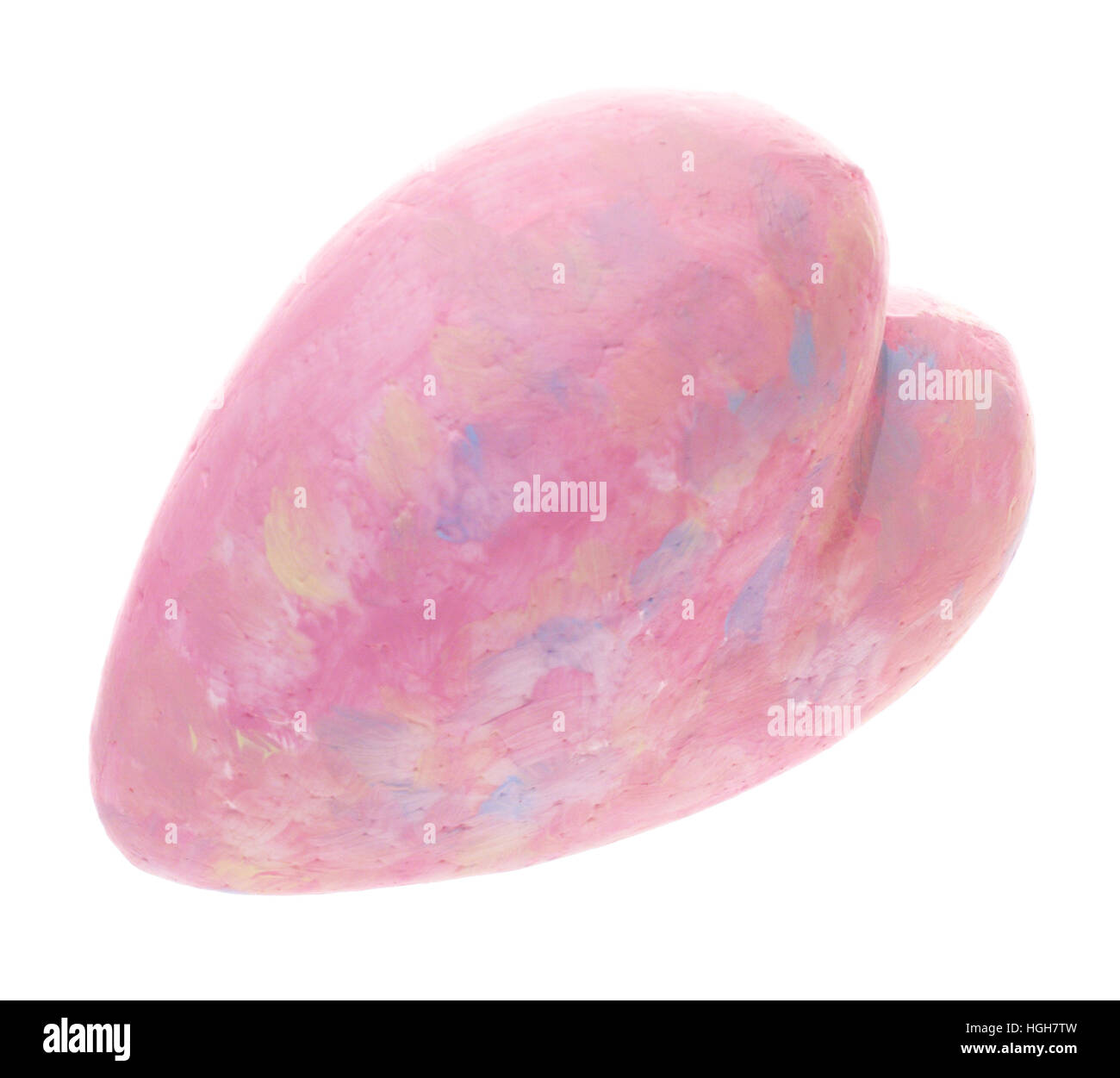Pink heart isolated on white background, valentines day Stock Photo - Alamy