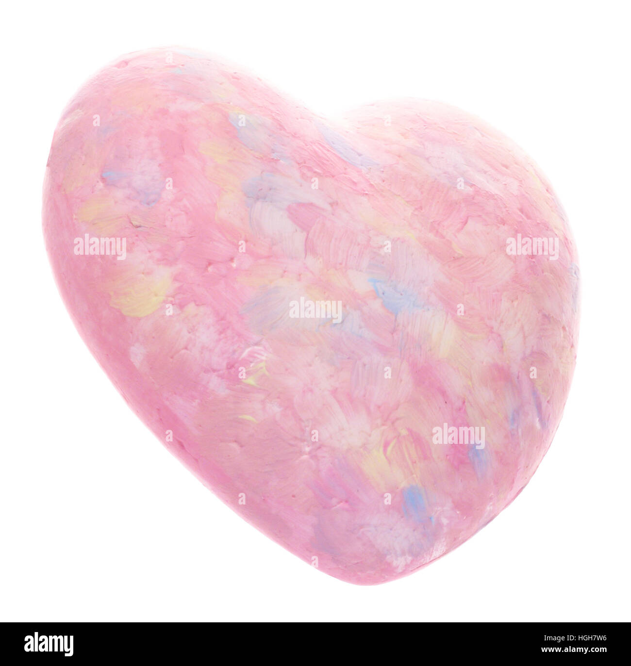 Pink heart isolated on white background, valentines day Stock Photo - Alamy