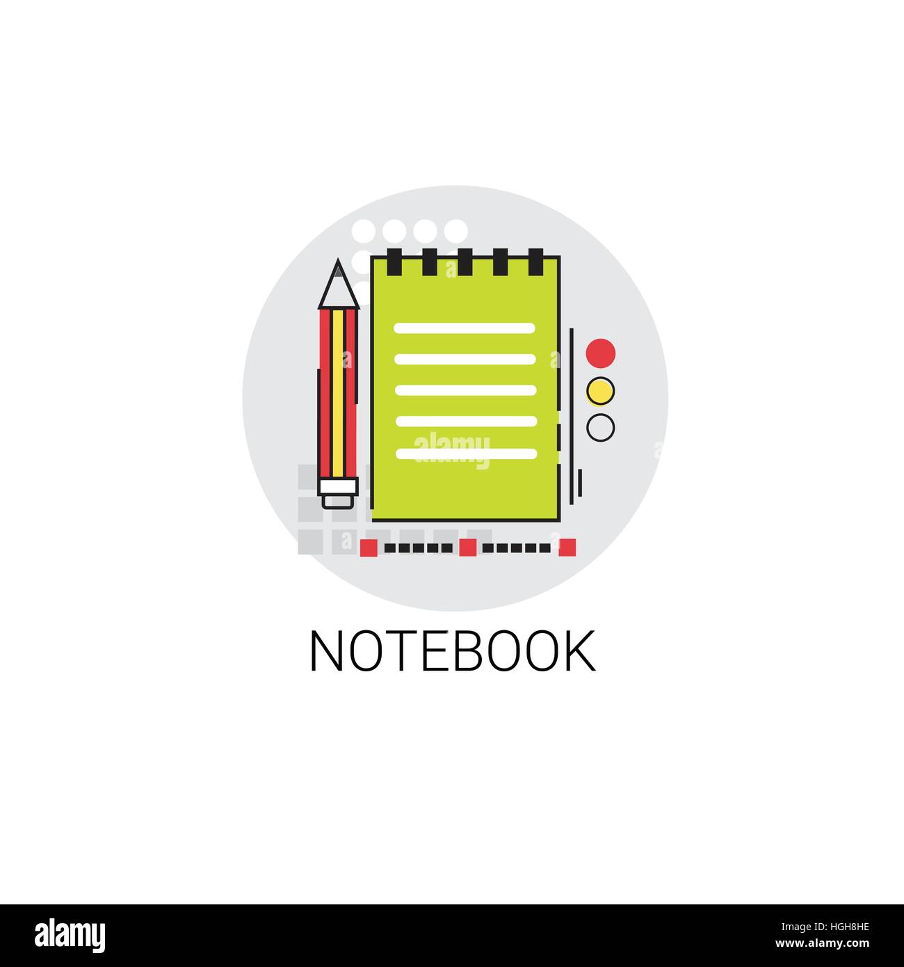 Workbook Notebook Writing Tool Icon Stock Vector Image & Art - Alamy