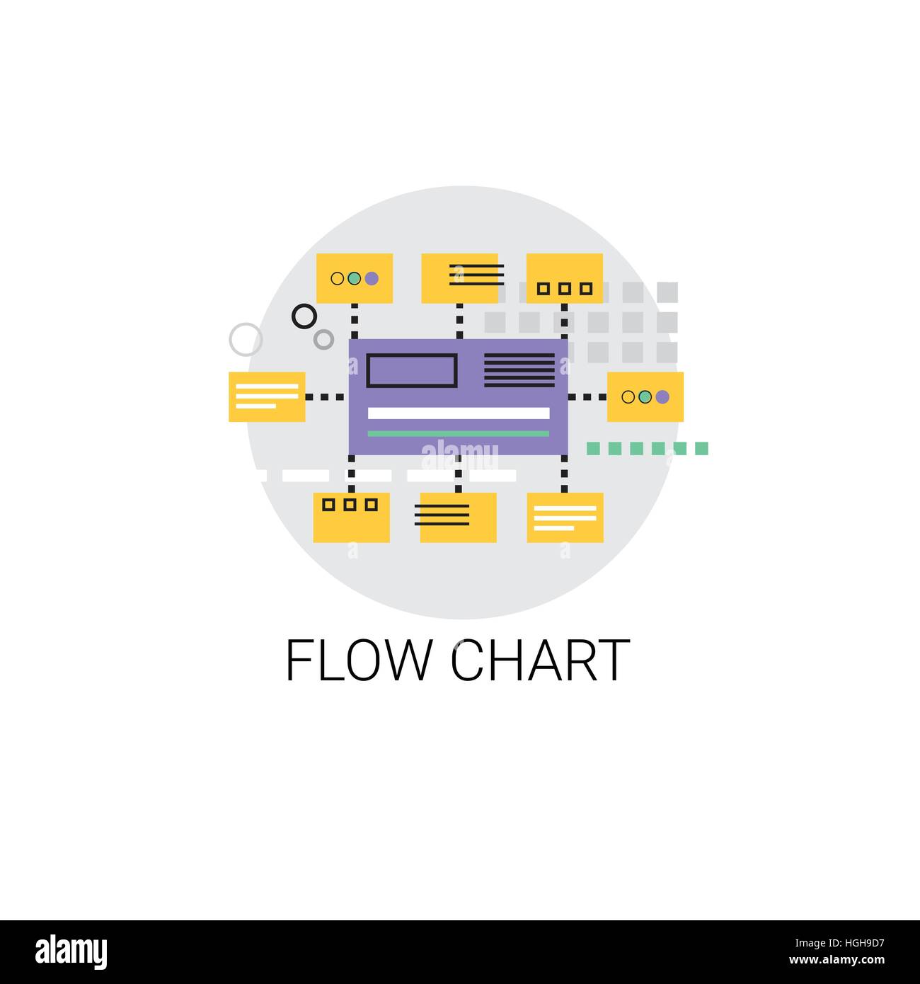 Flow Chart Analysis Concept Data Icon Stock Vector Image & Art - Alamy