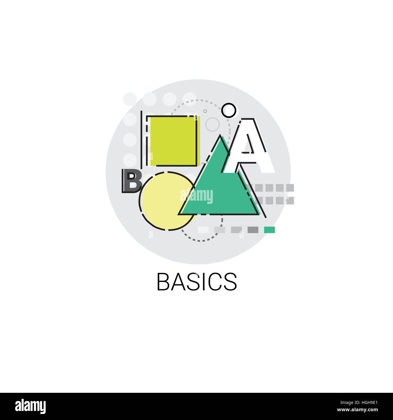 Basics Maths Knowledge Elearning Education Online Icon Stock Vector