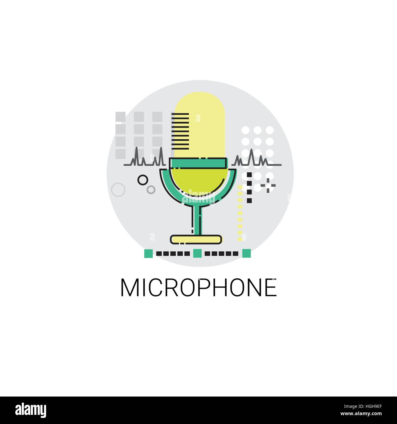 Microphone Audio Production Sound Icon Stock Vector
