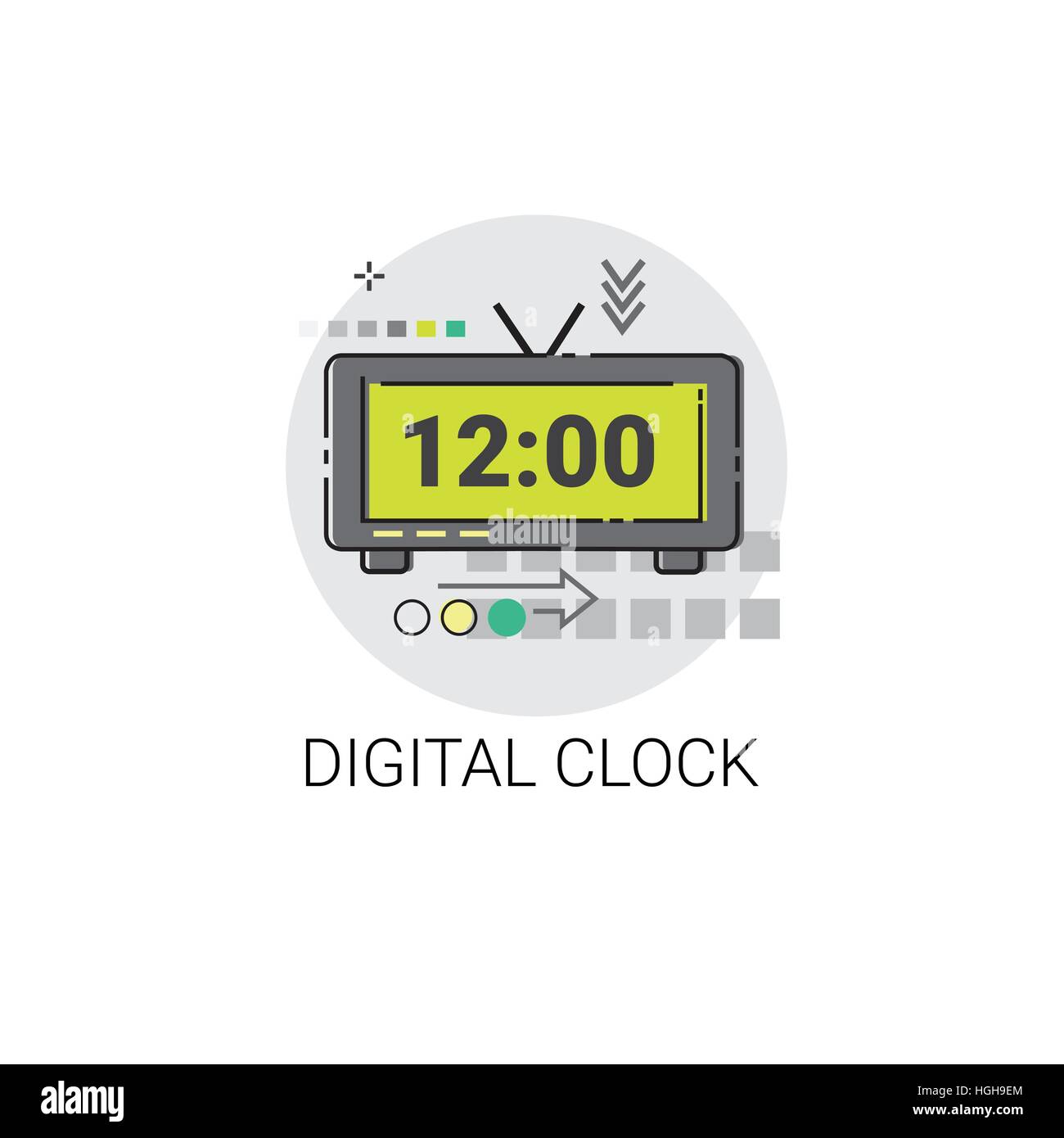 Digital Clock Countdown Watch Icon Stock Vector Image & Art Alamy