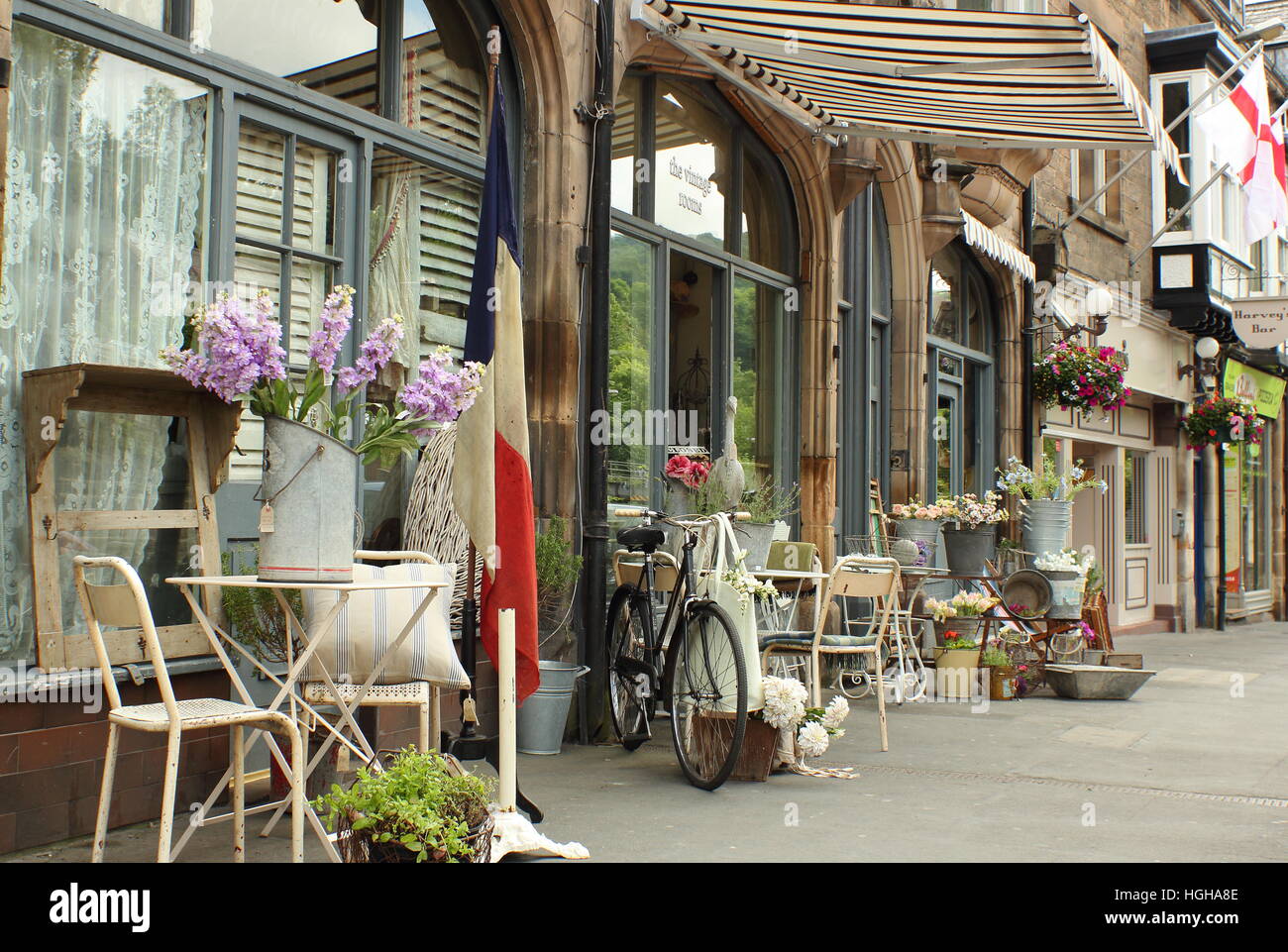 An eclectic range of pretty homewares for sale outside The Vintage