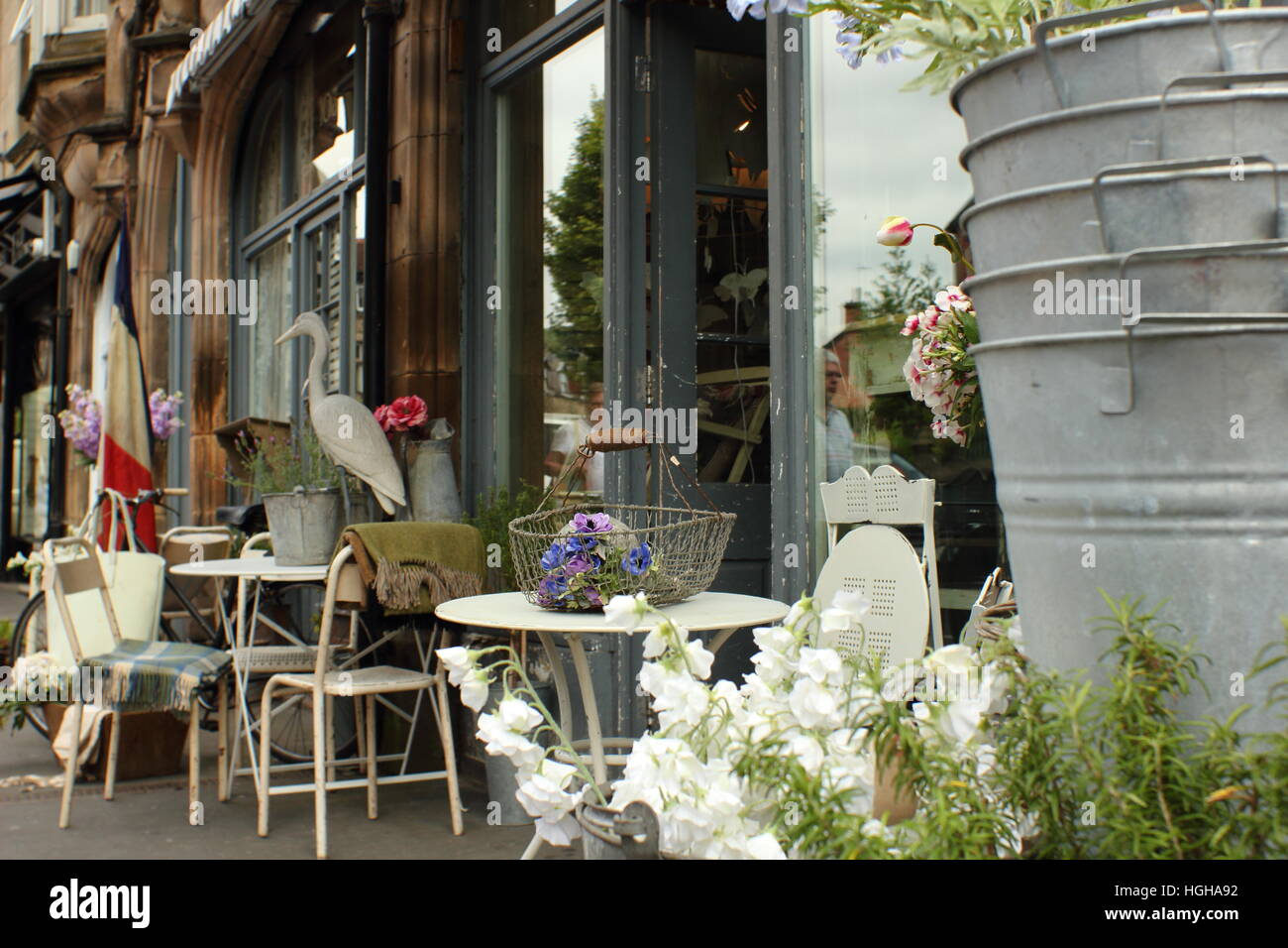 An eclectic range of pretty homewares for sale outside The Vintage