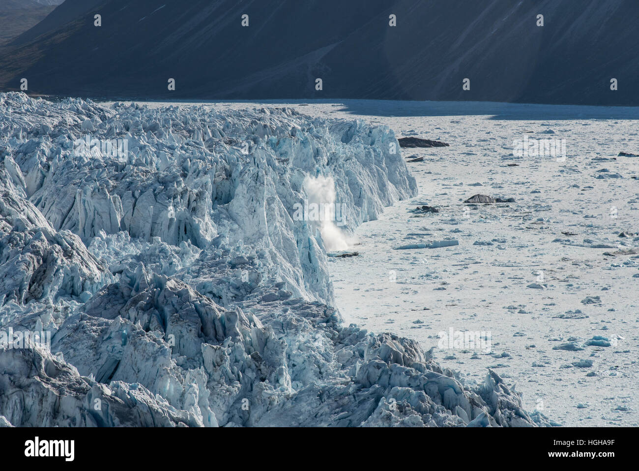 ice melting on glacier Stock Photo