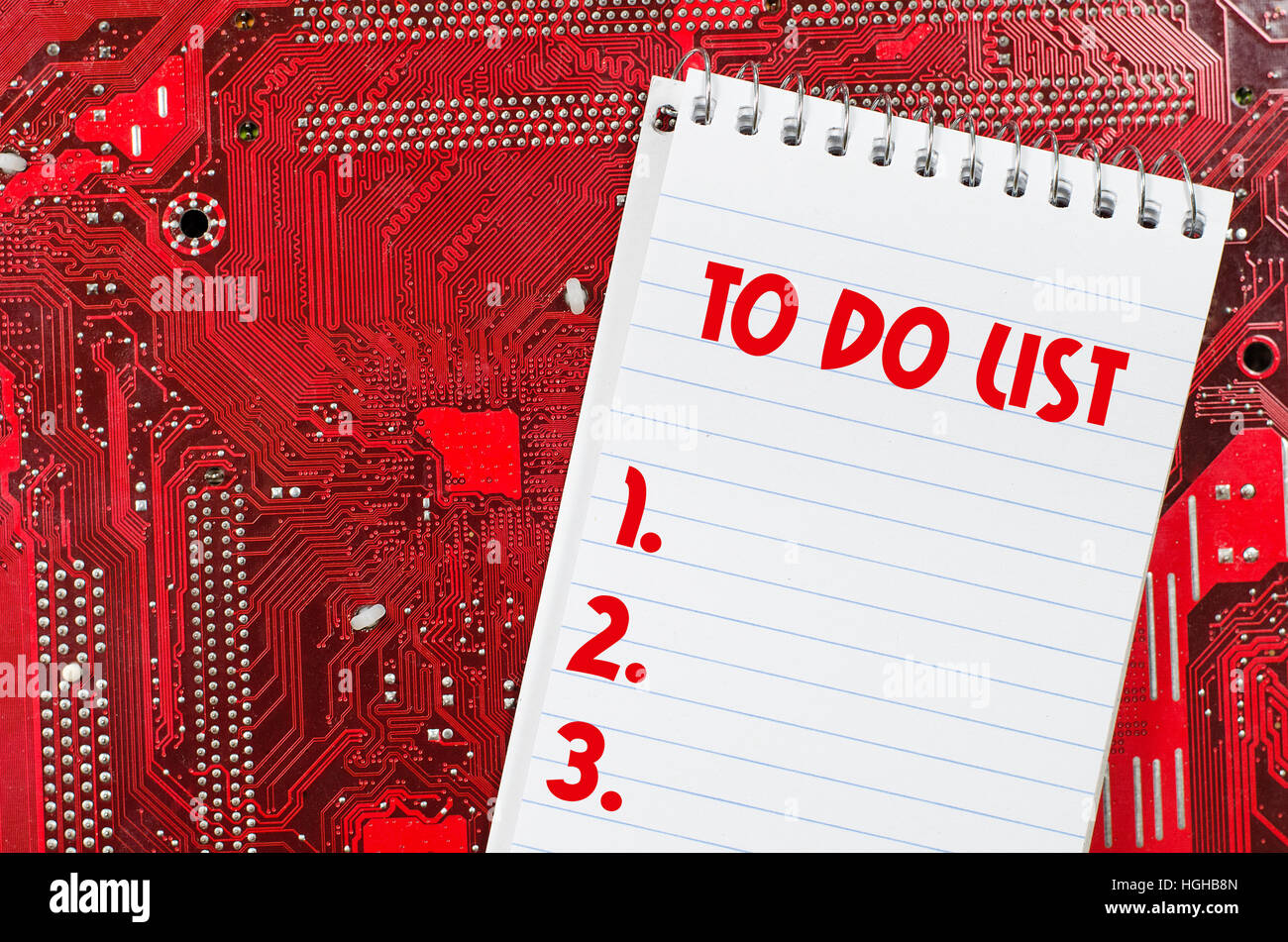 Computer Program Filthy Red old dirty computer circuit board Stock Photo - Alamy