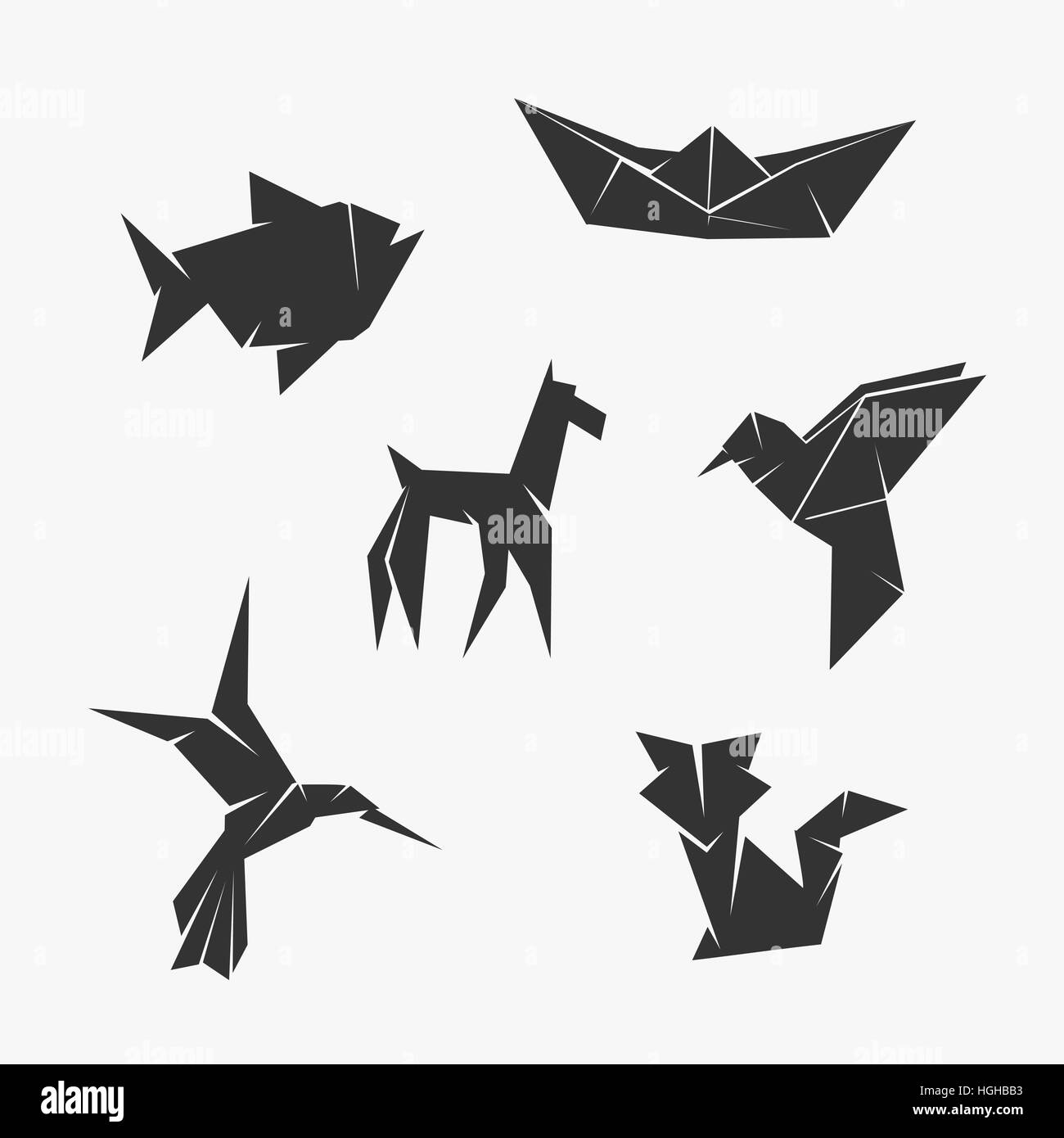 Origami Vector Symbol Stock Vector