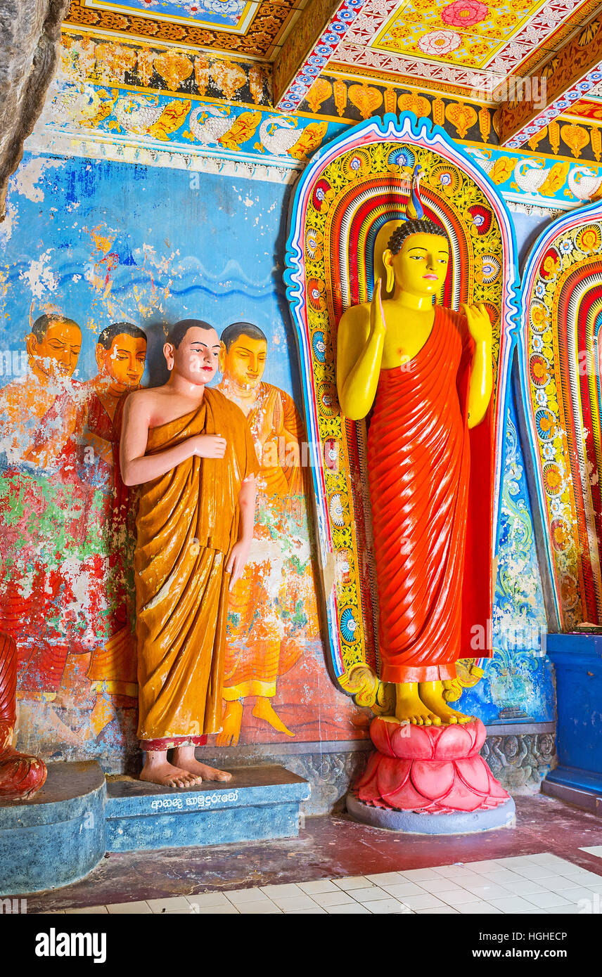 Standing buddha offering protection hires stock photography and images