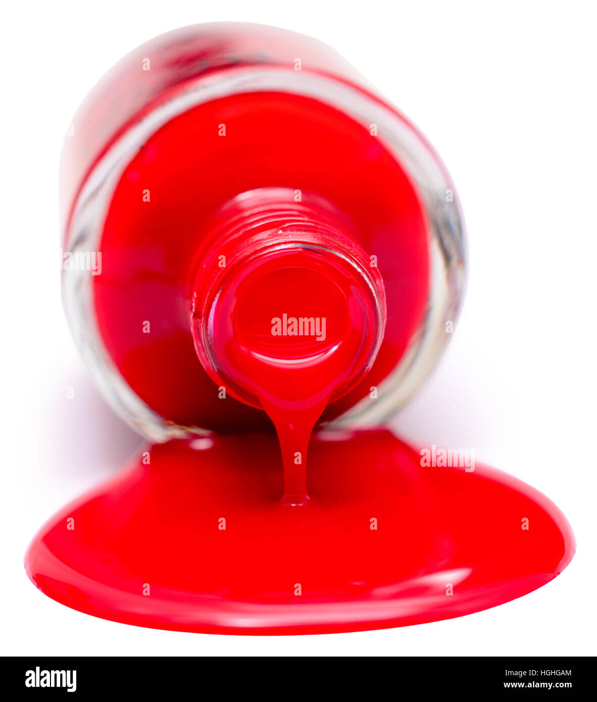 spilled from bottle nail polish on white Stock Photo Alamy