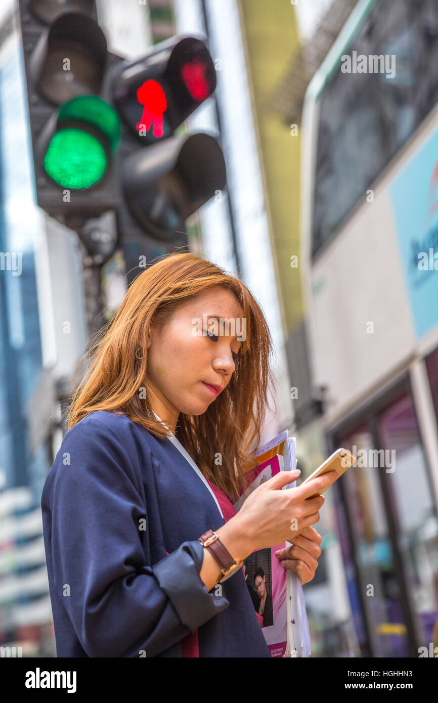 Busy asian Woman Stock Photo