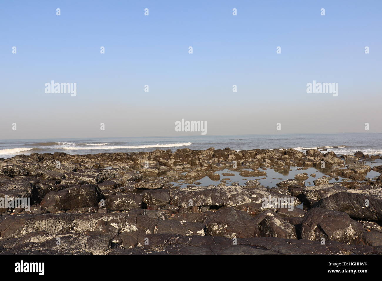 Worli sea face beach in South Mumbai Stock Photo