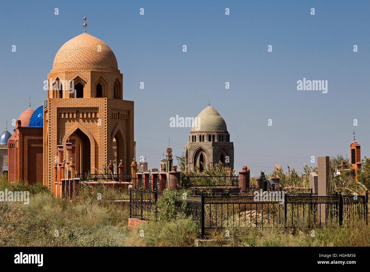 Central asian cemetery near Almaty, Kazakhstan Stock Photo