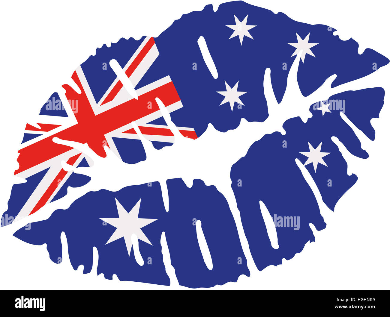 Australia flag kiss Stock Photo Alamy