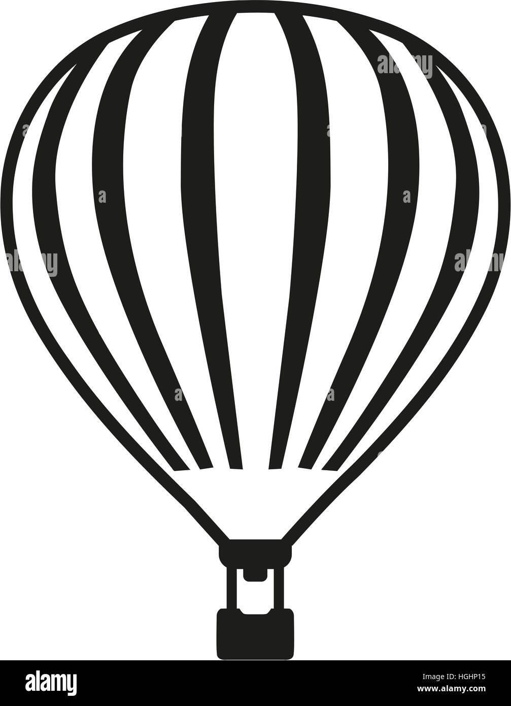 Hot air balloon with details Stock Photo