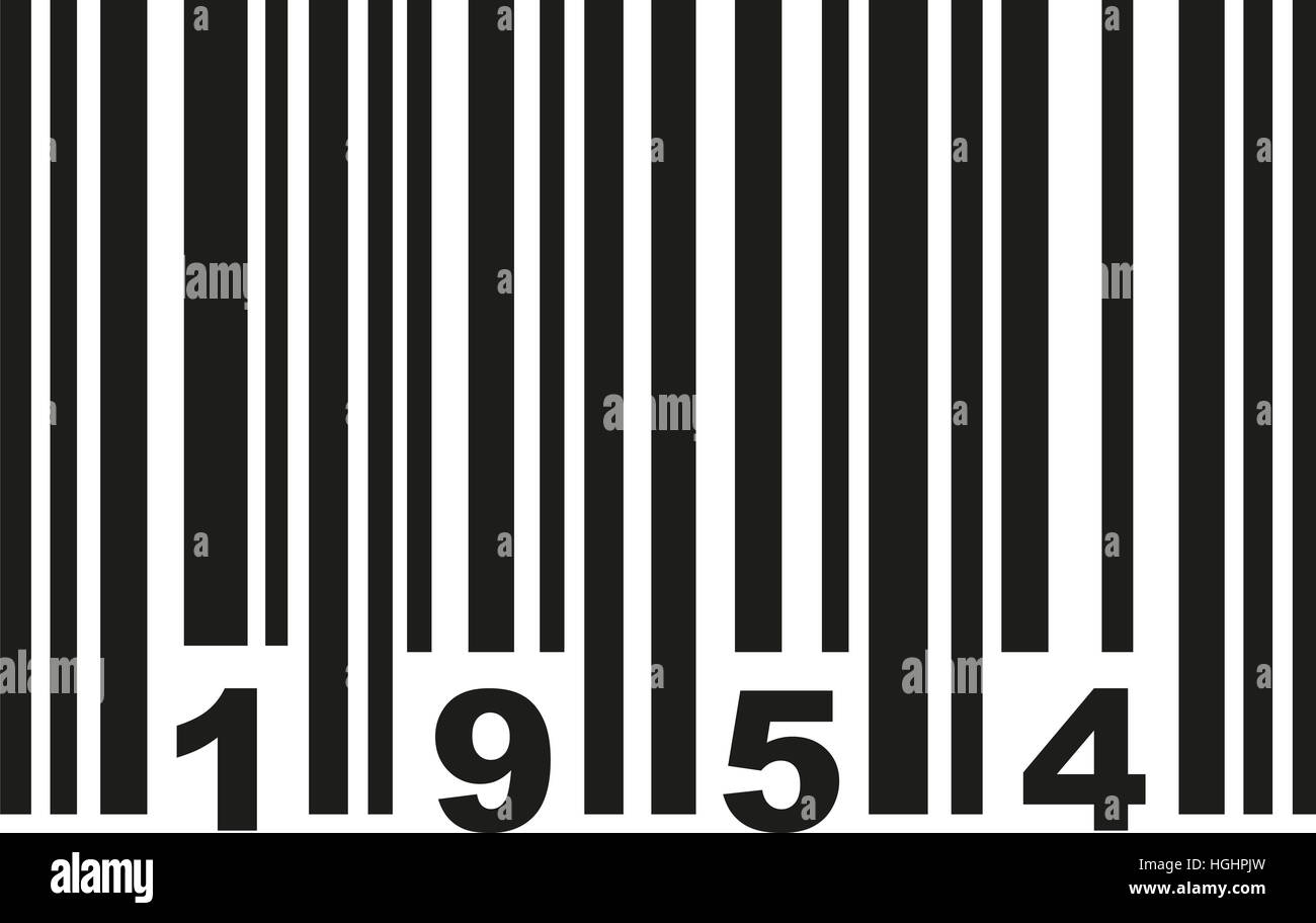 Barcode 1954 Stock Photo