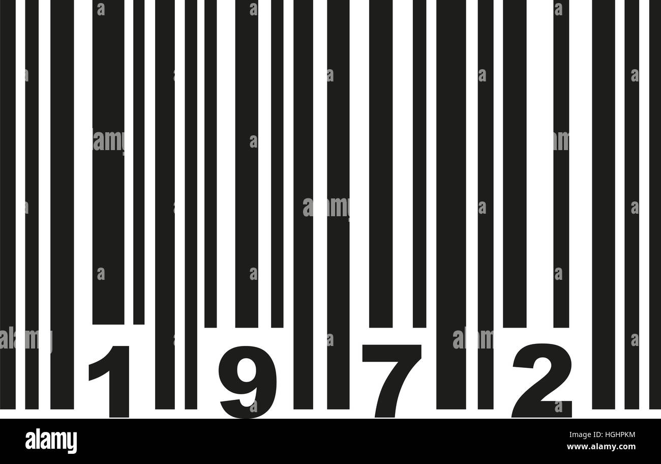 Barcode 1972 Stock Photo