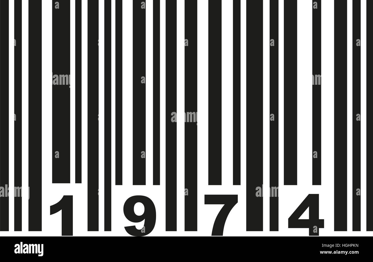 Barcode 1974 Stock Photo