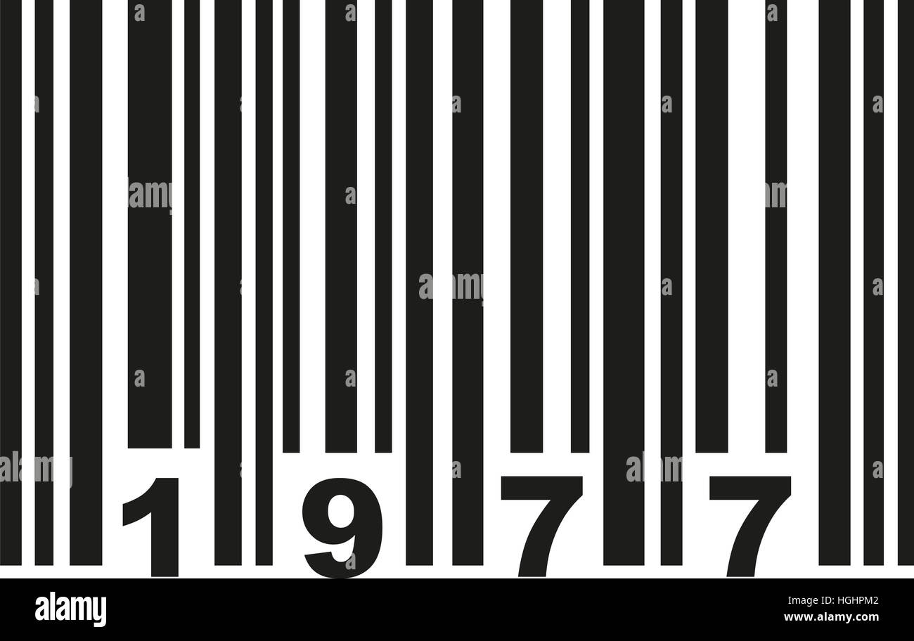 Barcode 1977 Stock Photo