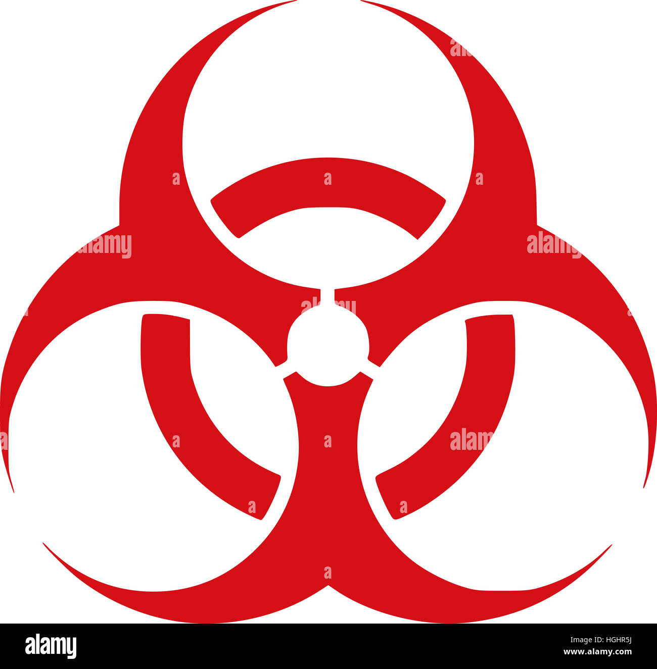 Red Biohazard - danger Stock Photo