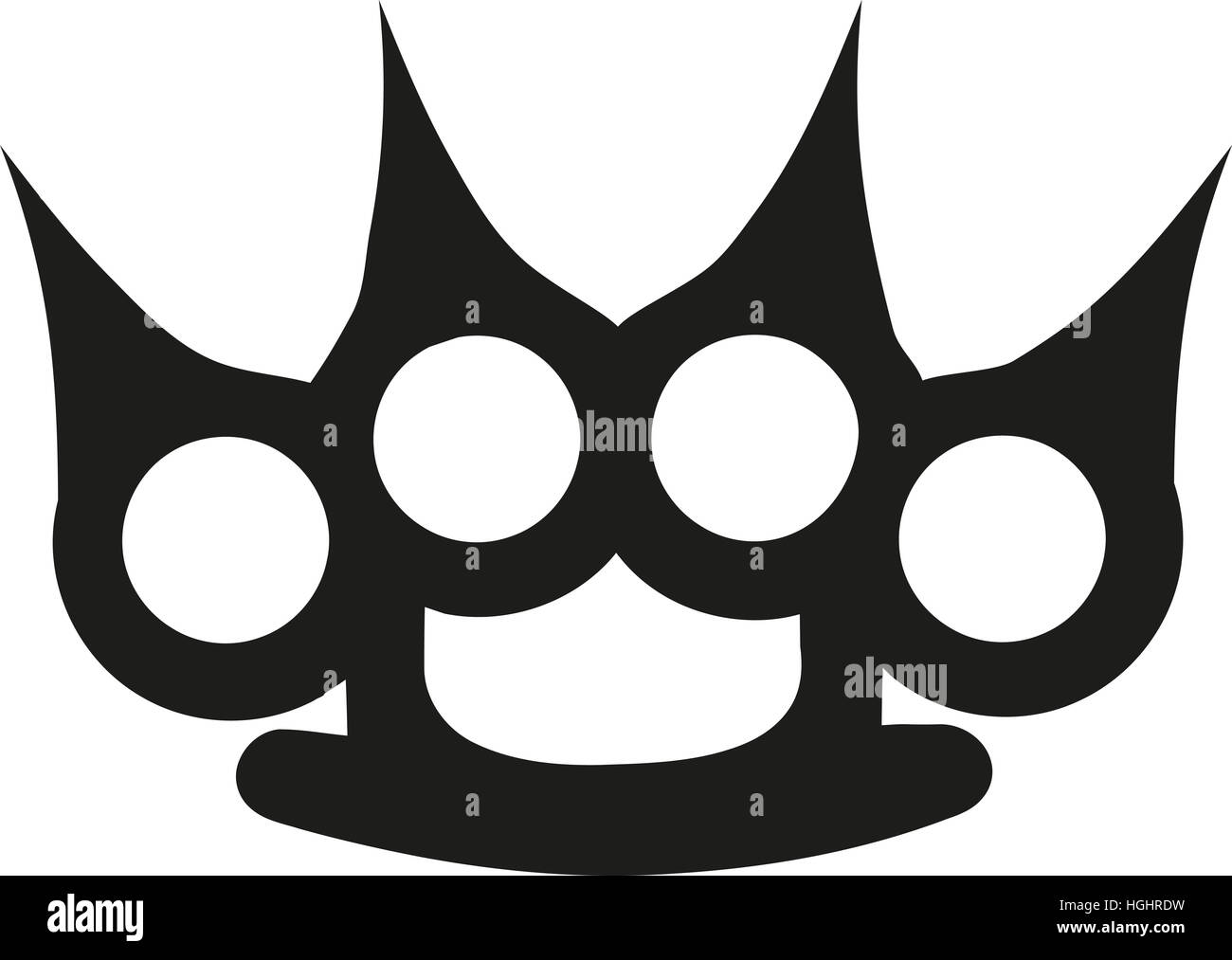 Brass knuckles with spikes Stock Photo Alamy