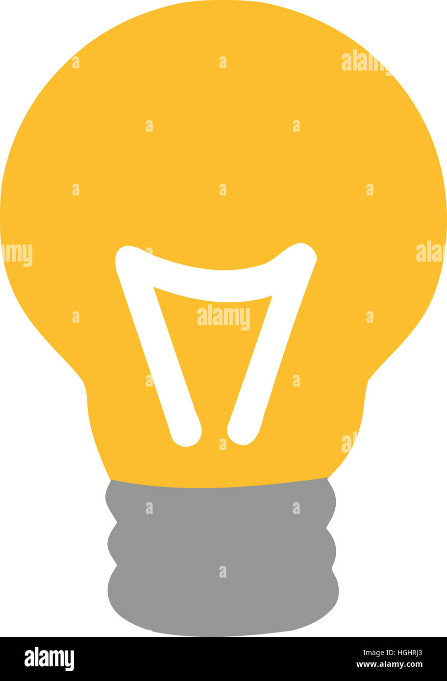 Yellow bulb icon Stock Photo - Alamy