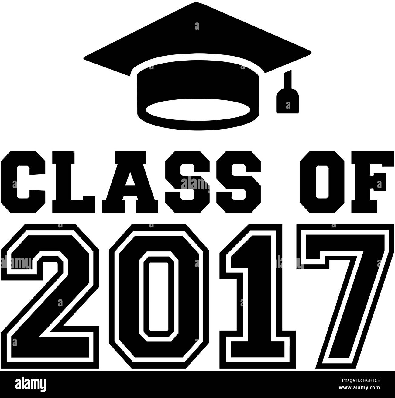 Class of 2017 with graduation hat Stock Photo - Alamy