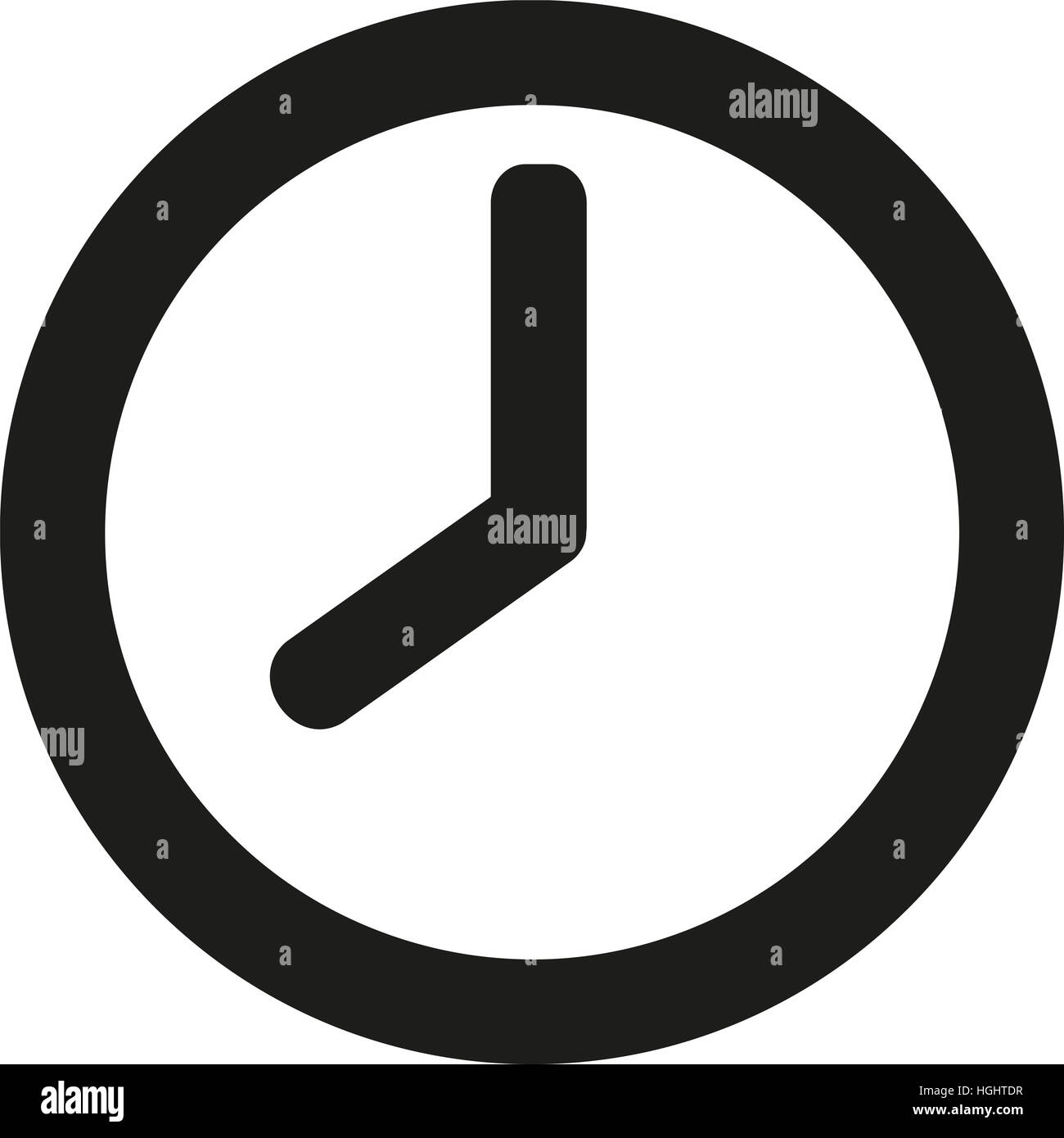 Very simple clock button Stock Photo