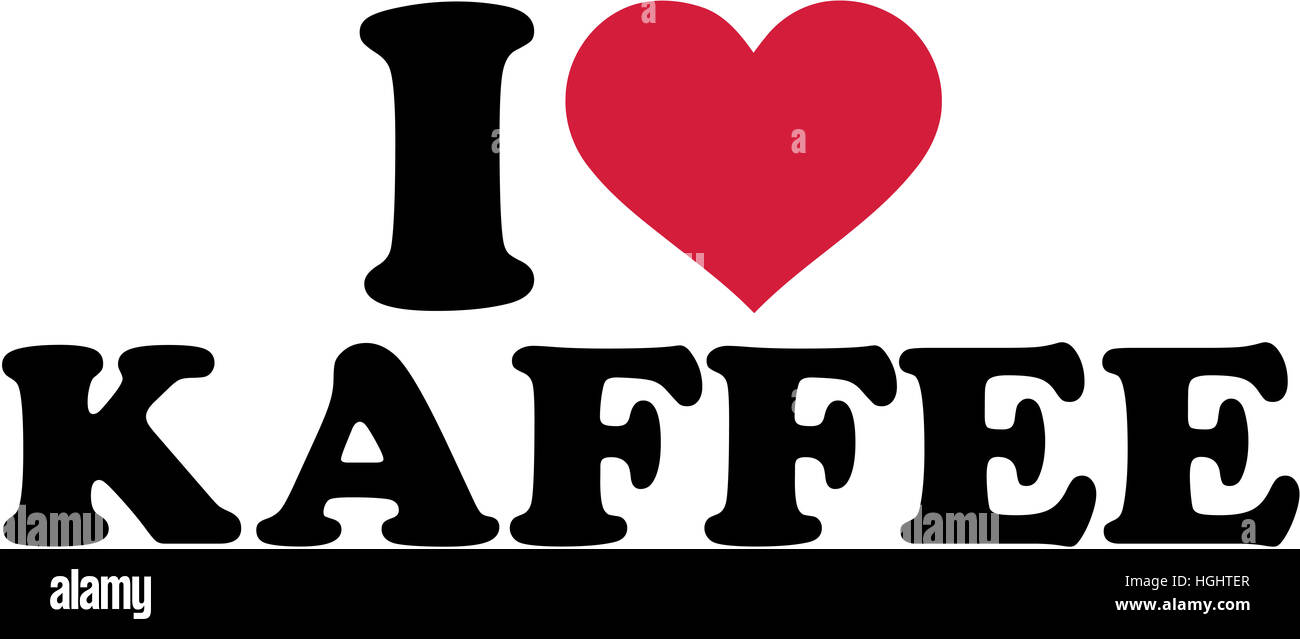 I love coffee german Stock Photo Alamy