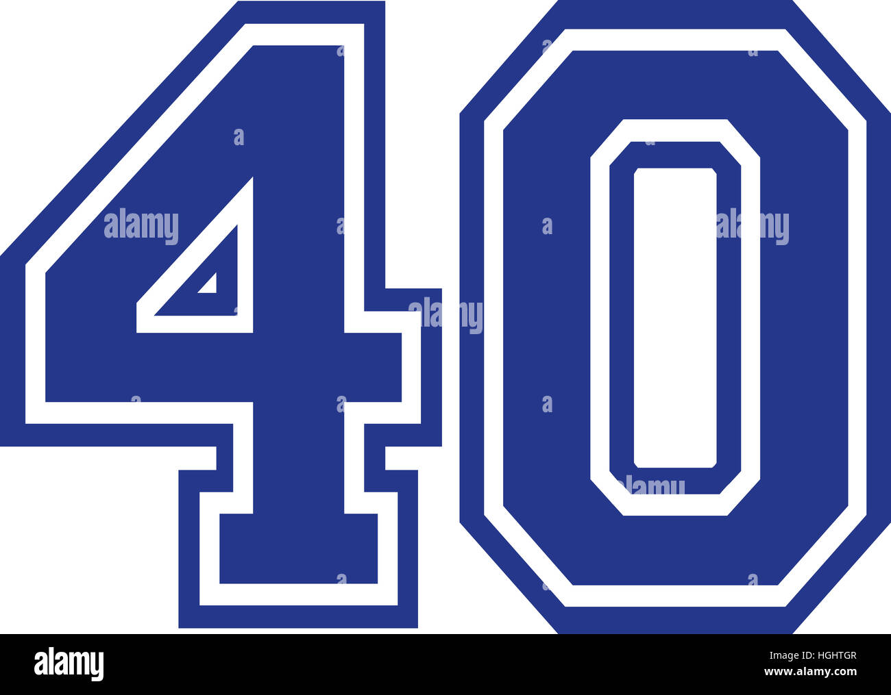 Fourty college number 40 Stock Photo - Alamy