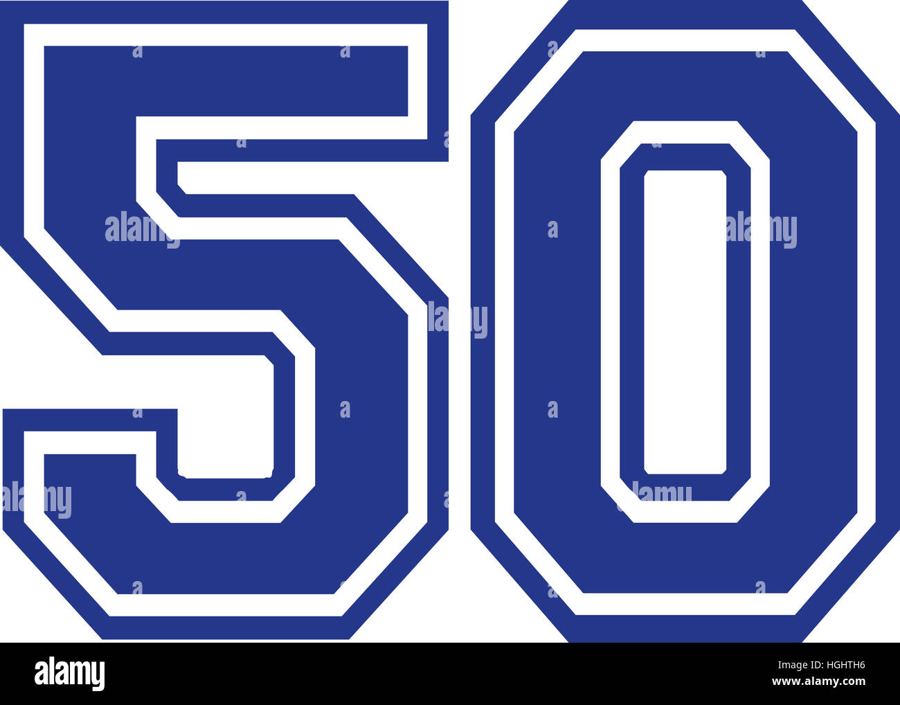 Fifty college number 50 Stock Photo - Alamy