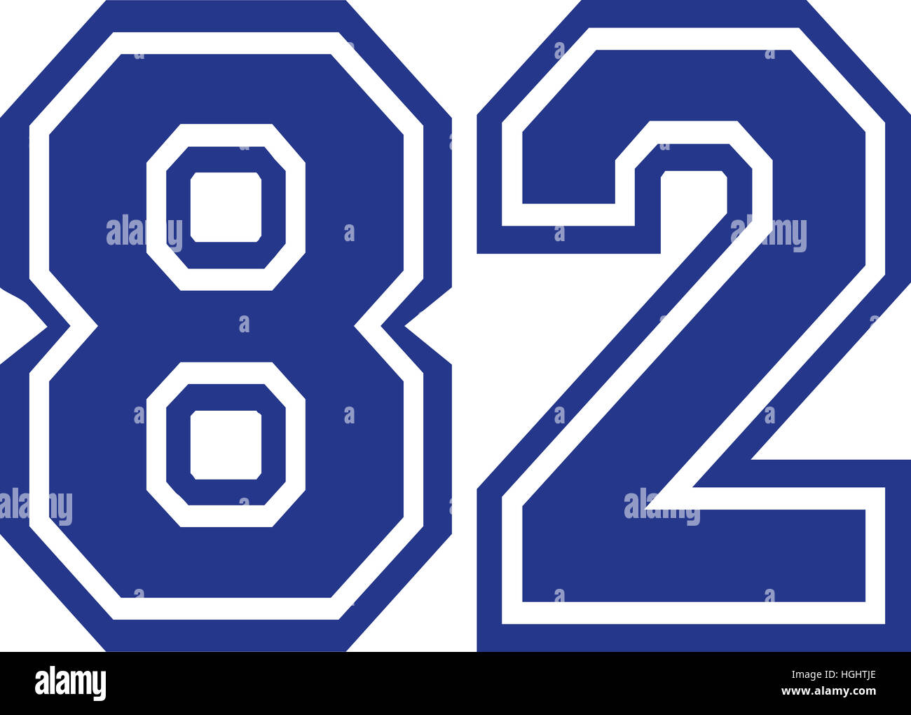Eighty two College Number 82 Stock Photo Alamy