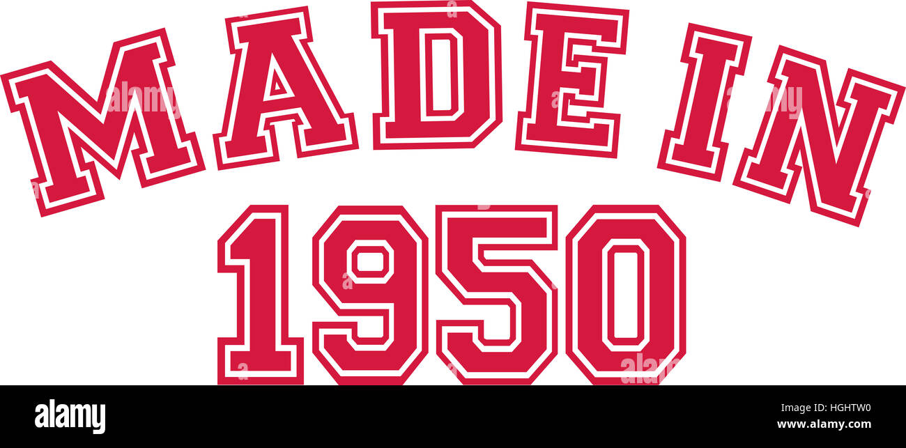 Made in 1950 Stock Photo Alamy