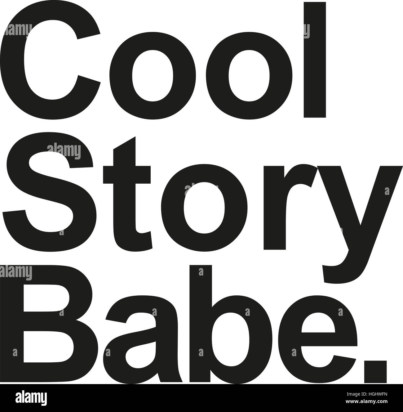 Cool story babe Stock Photo
