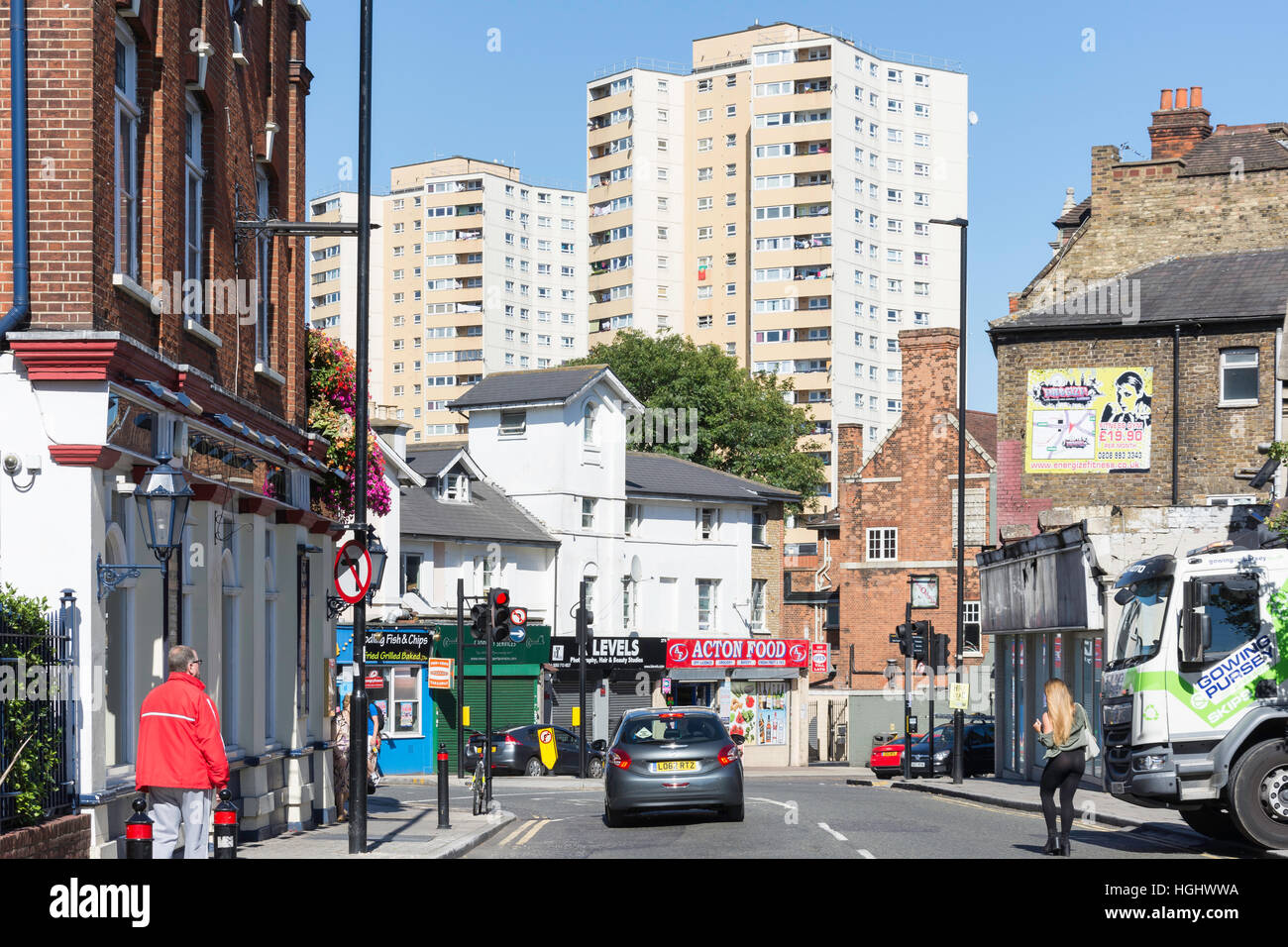 Acton High Street from Gunnersbury Lane, Acton, London Borough of
