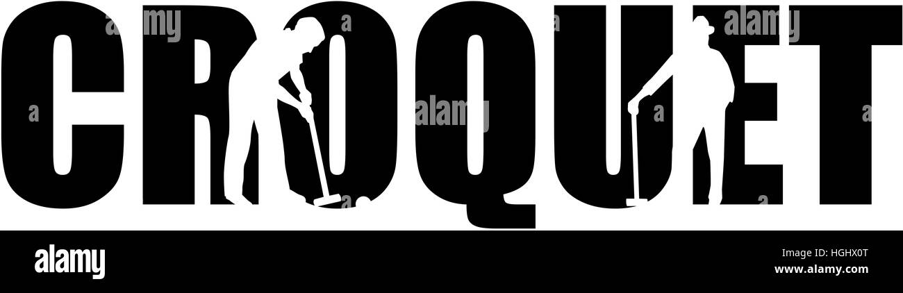 Croquet word cutout Stock Photo